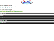 Tablet Screenshot of nextronproducts.com